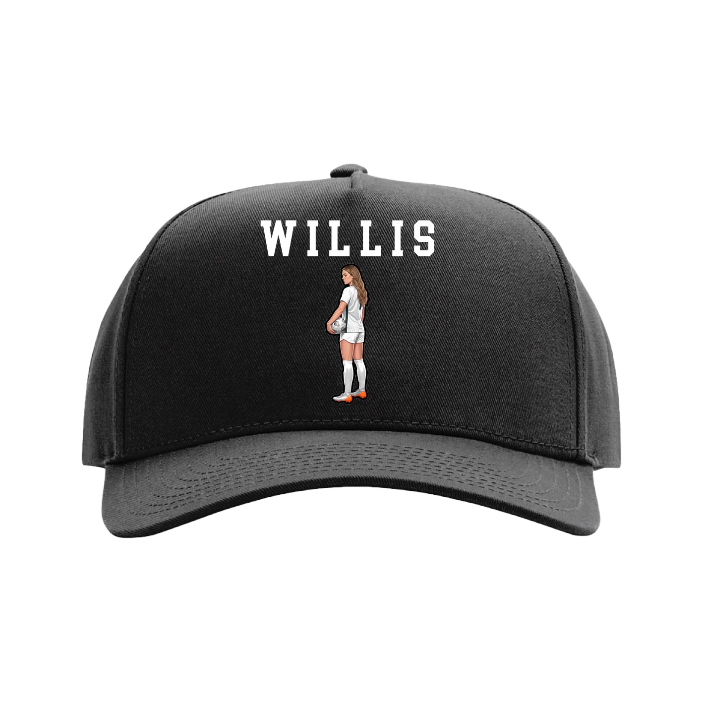 Full Fabric Five-Panel Champ Cap — Shirsey in Black