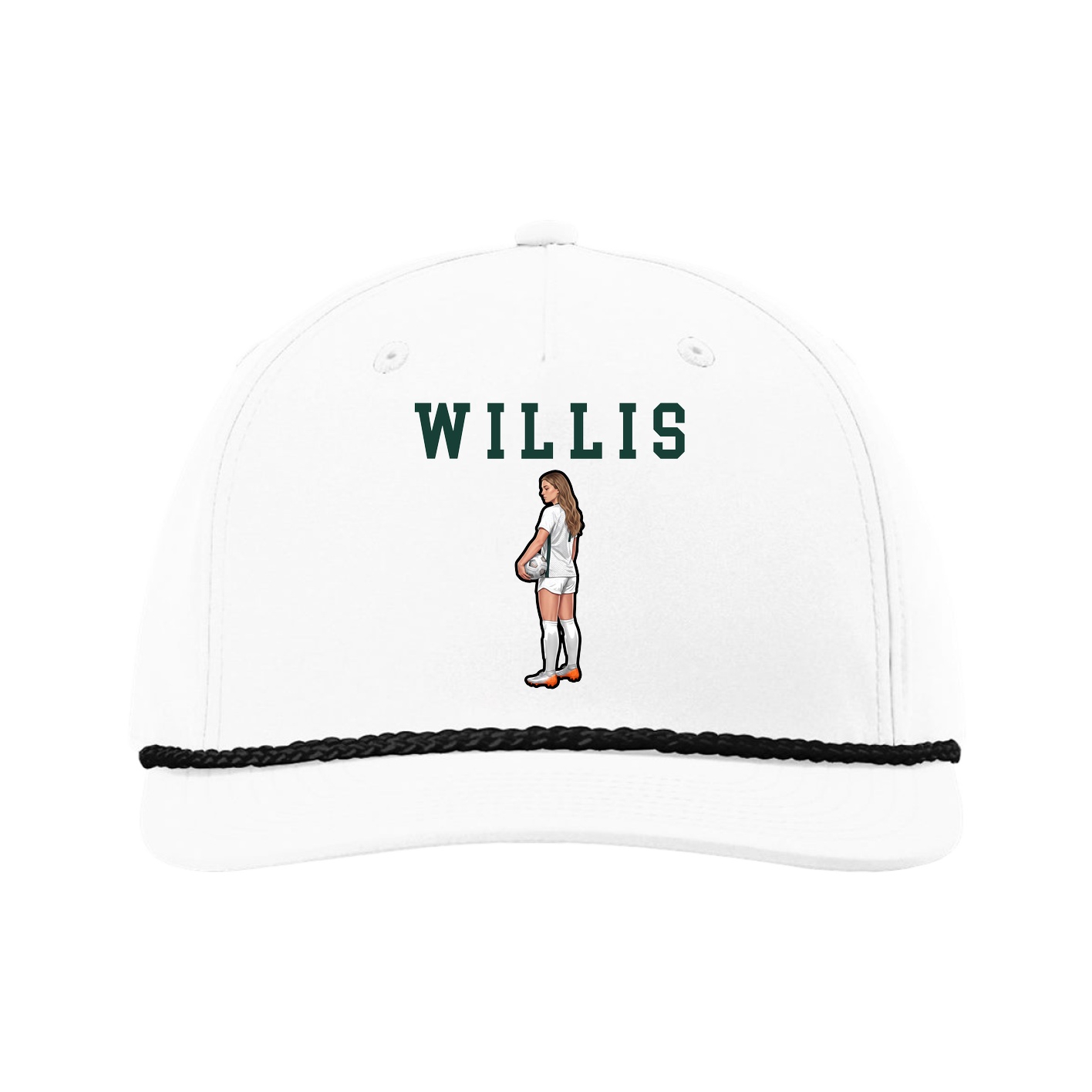 Five-Panel Classic Rope Cap — Shirsey in White
