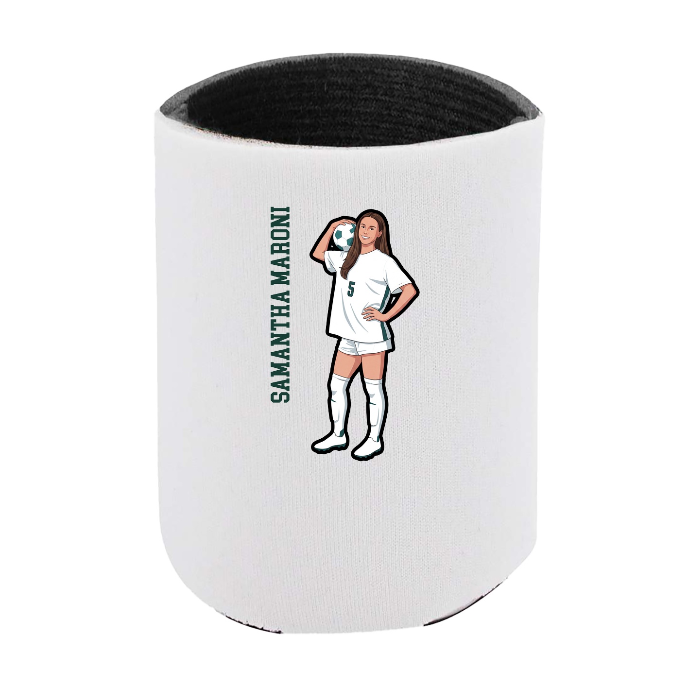 Can Holder — Name Vertical in White