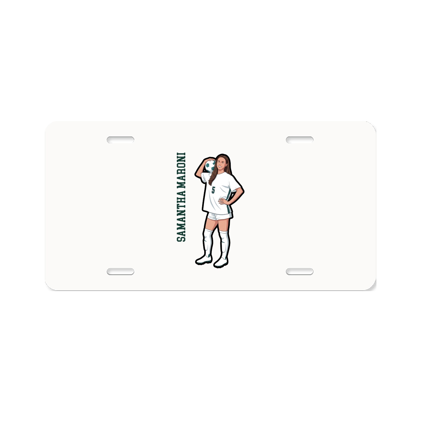 License Plate — Name Vertical in Classic
