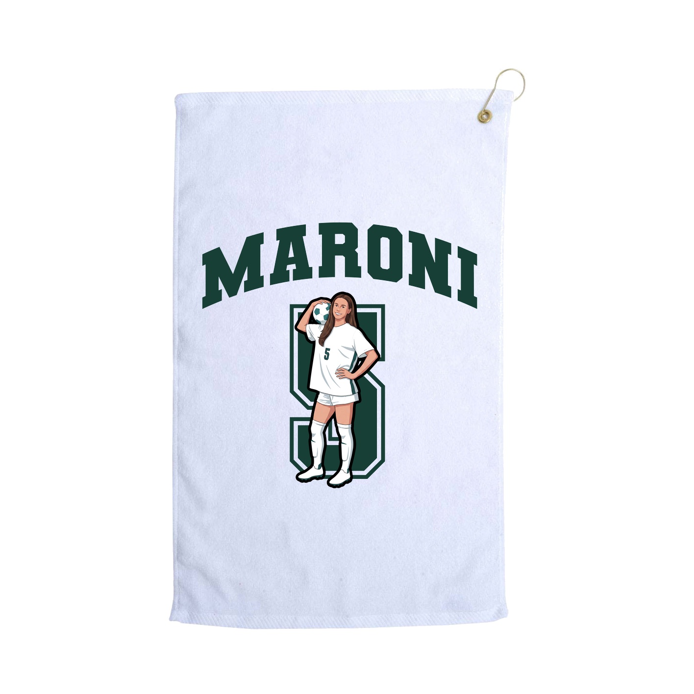 Golf Towel — Number in White