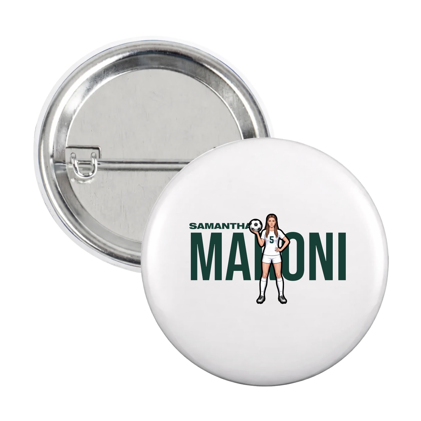 Game Day Button — Player Name in White