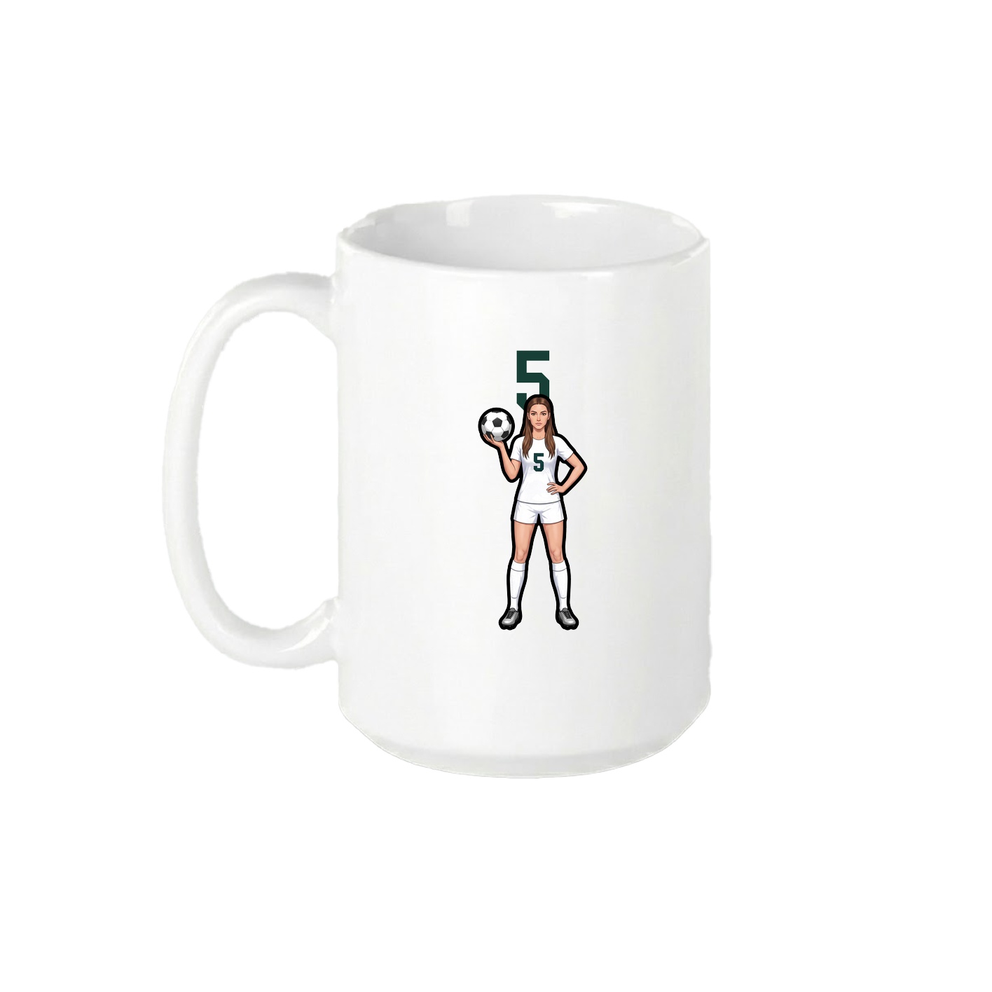 15oz Coffee Mug — Number Top in White
