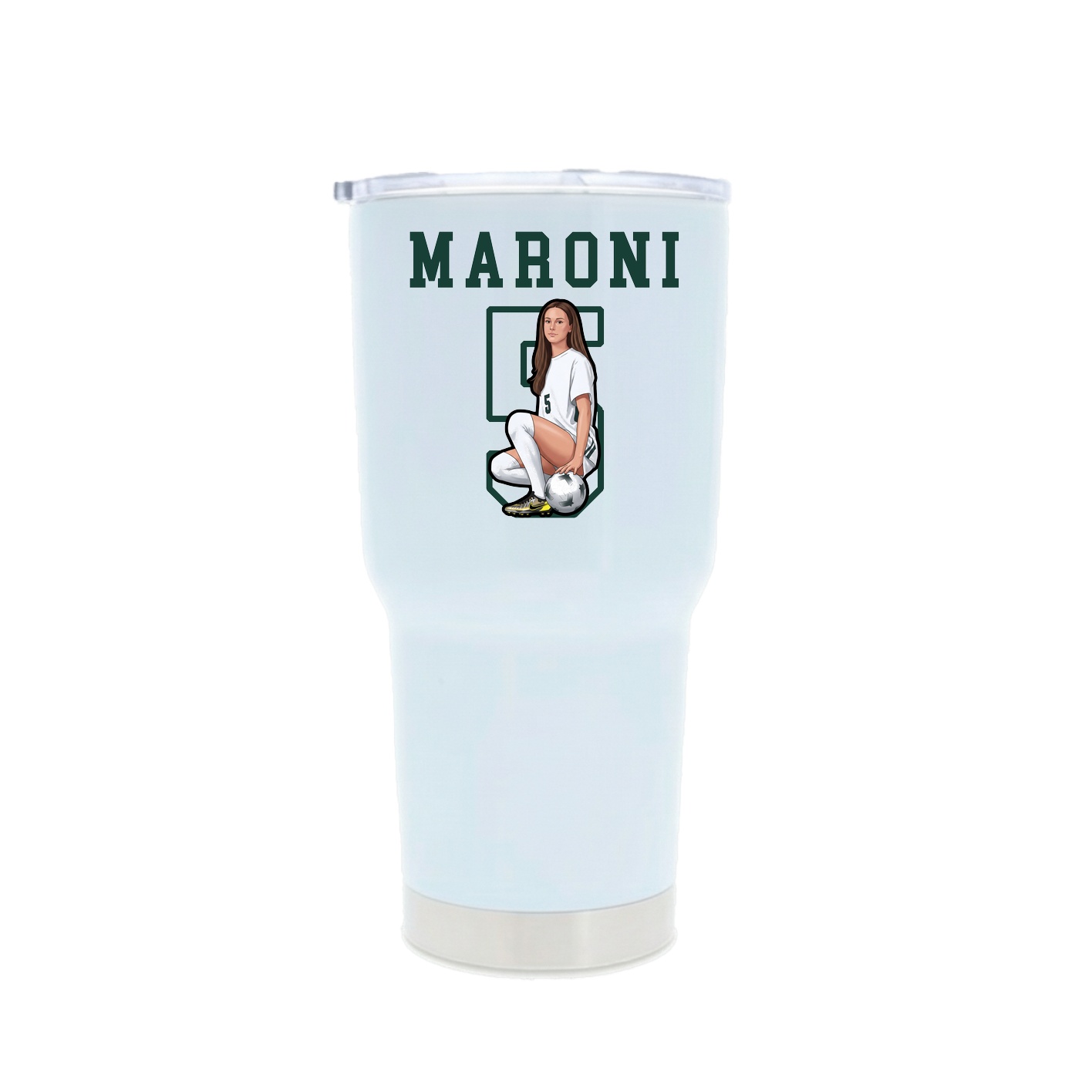 30oz Stainless Steel Tumbler — Shirsey in White
