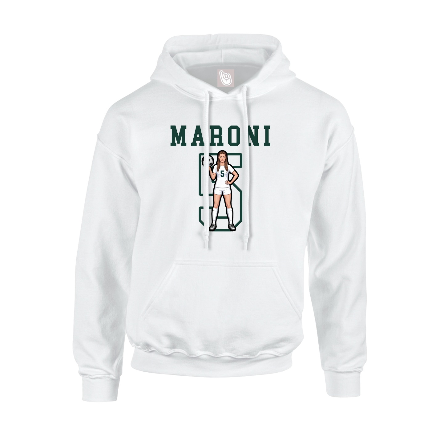 Hoodie — Shirsey in White