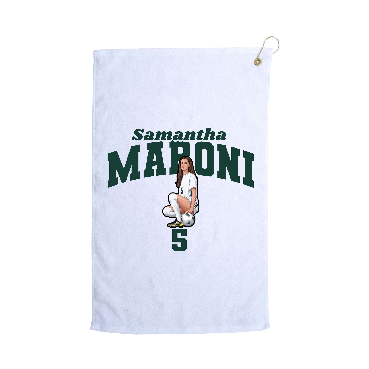 Golf Towel — Signature Arch in White