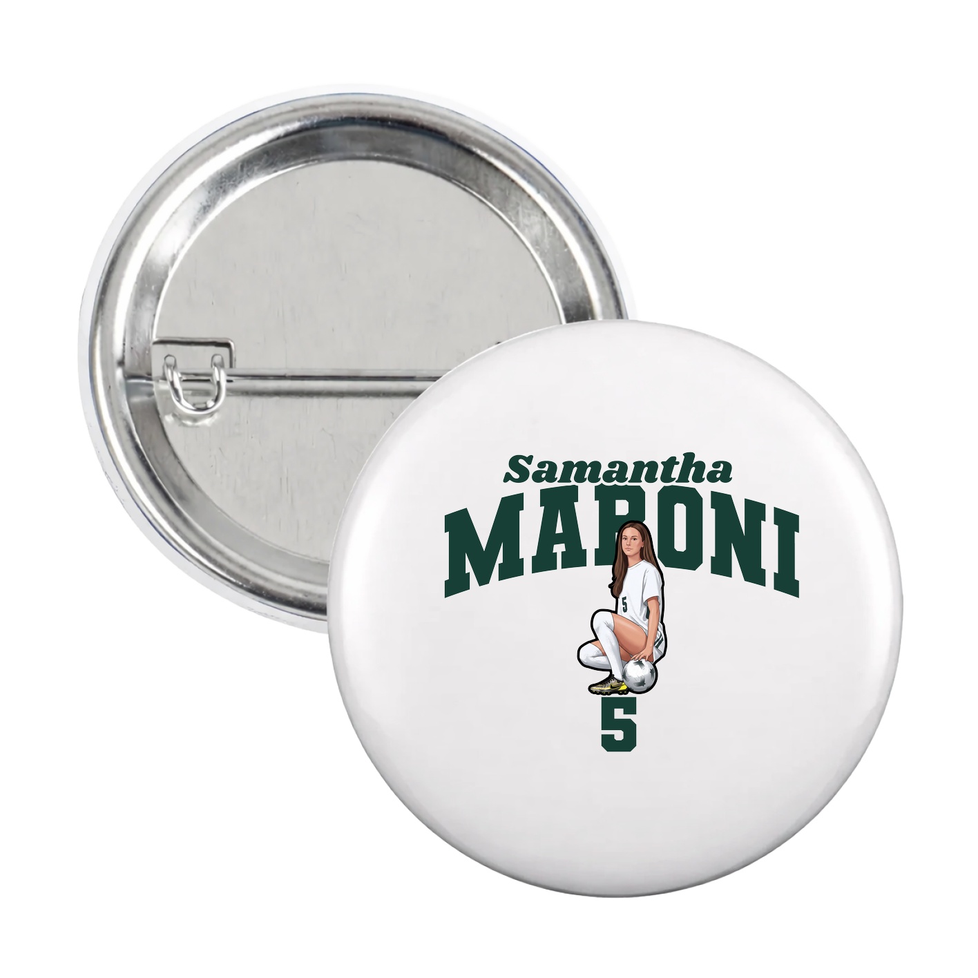 Game Day Button — Signature Arch in White