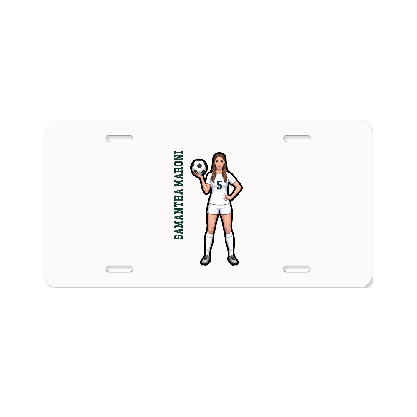 License Plate — Name Vertical in Classic