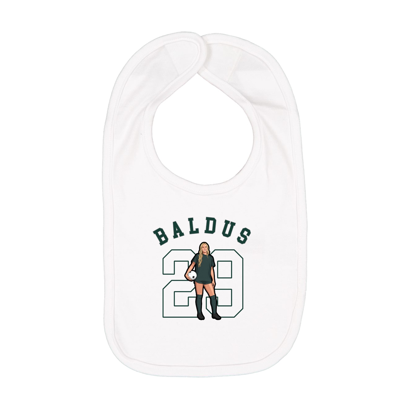 Infant Bib — Shirsey Arch in White