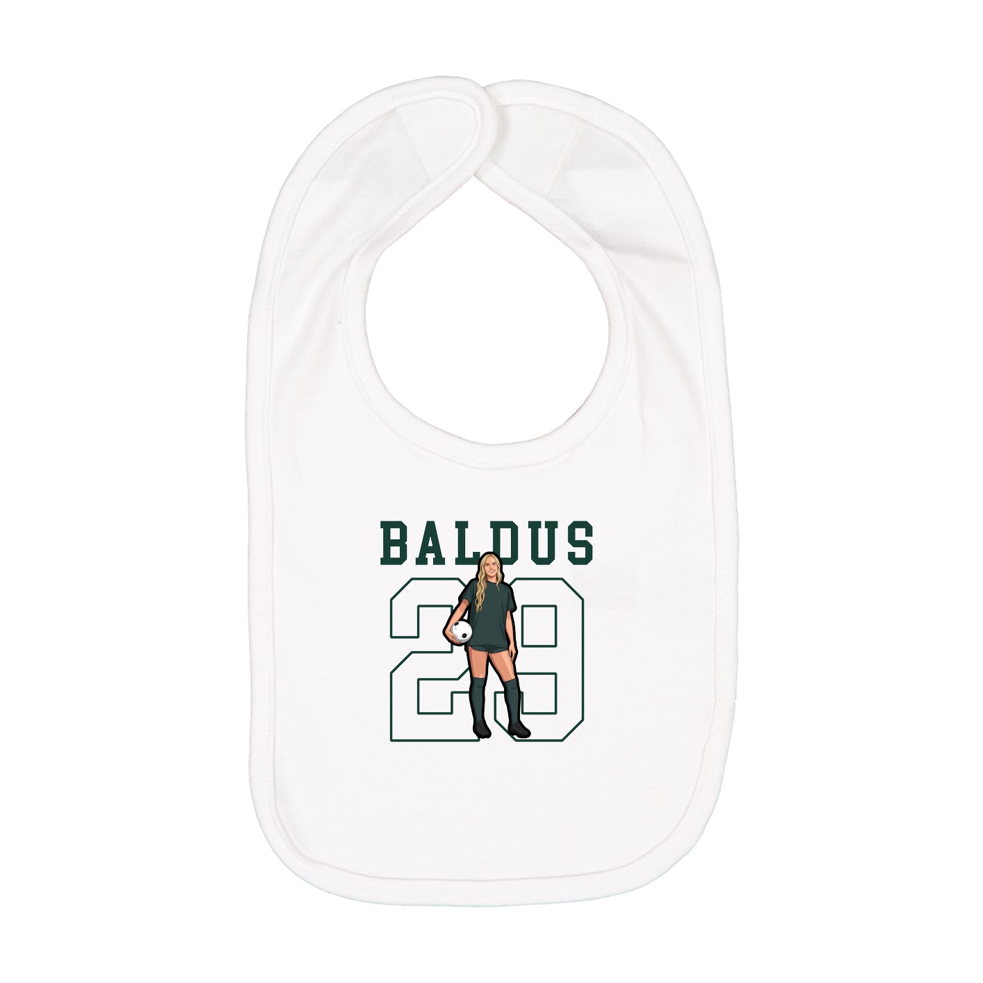 Infant Bib — Shirsey in White