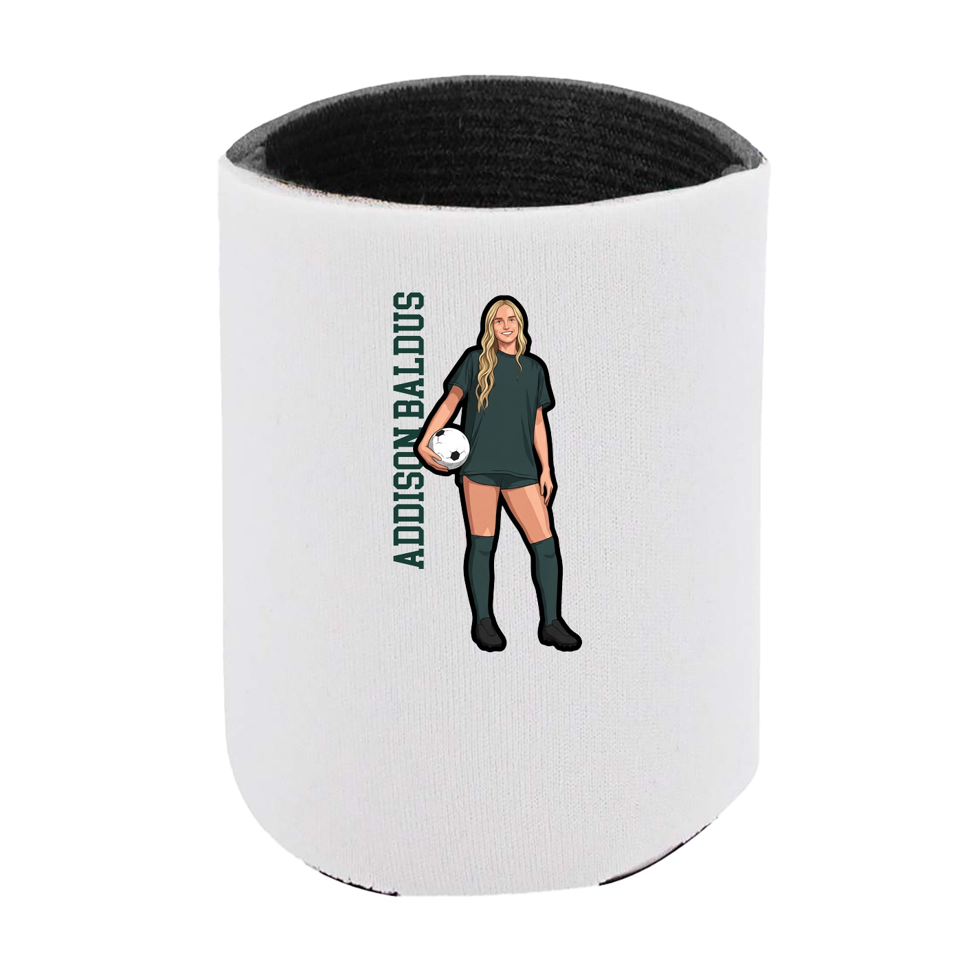 Can Holder — Name Vertical in White