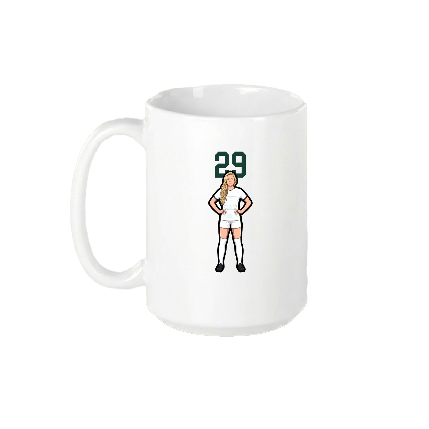 15oz Coffee Mug — Number Top in White