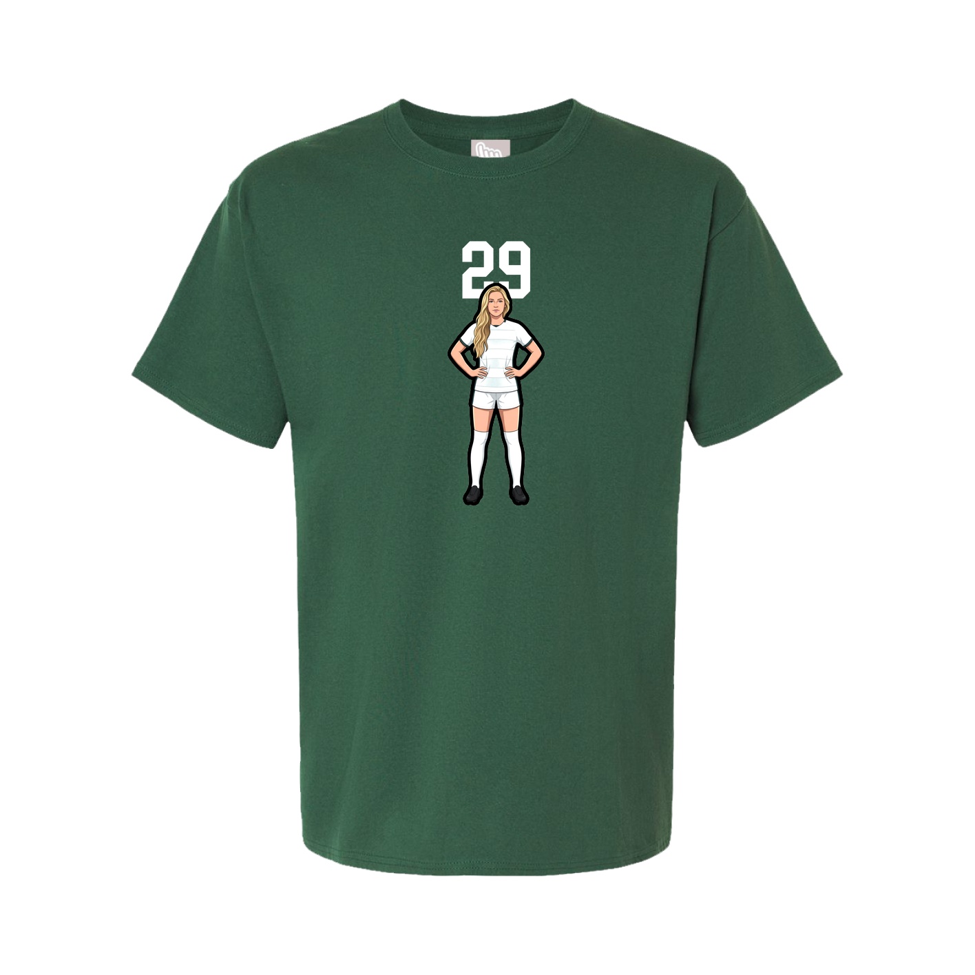Youth Tee — Number Top in Green
