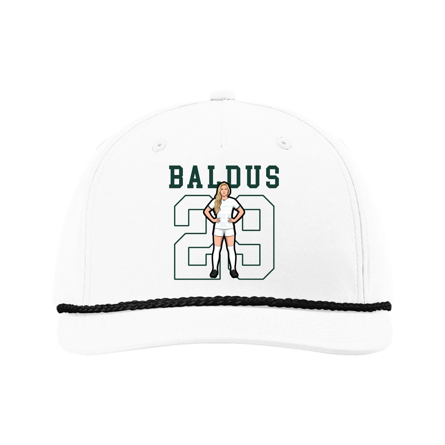 Five-Panel Classic Rope Cap — Shirsey in White