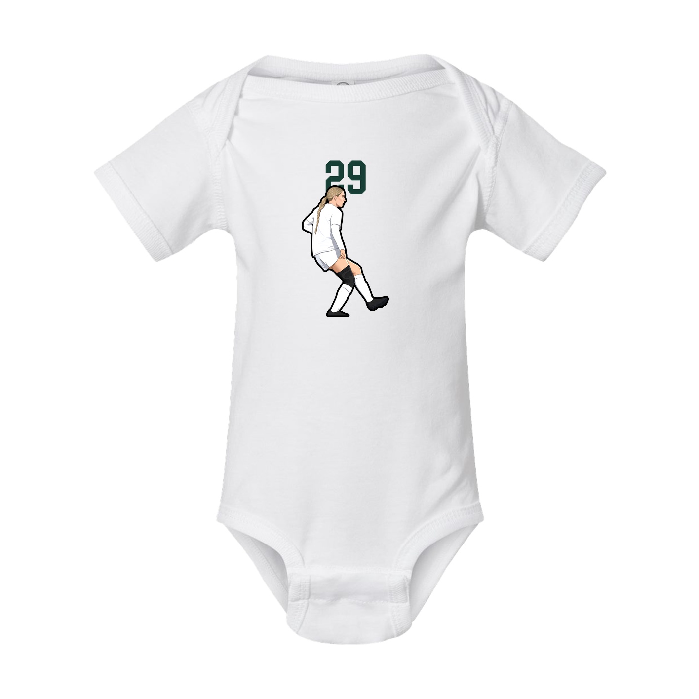 Baby Onesie — Number Top in White