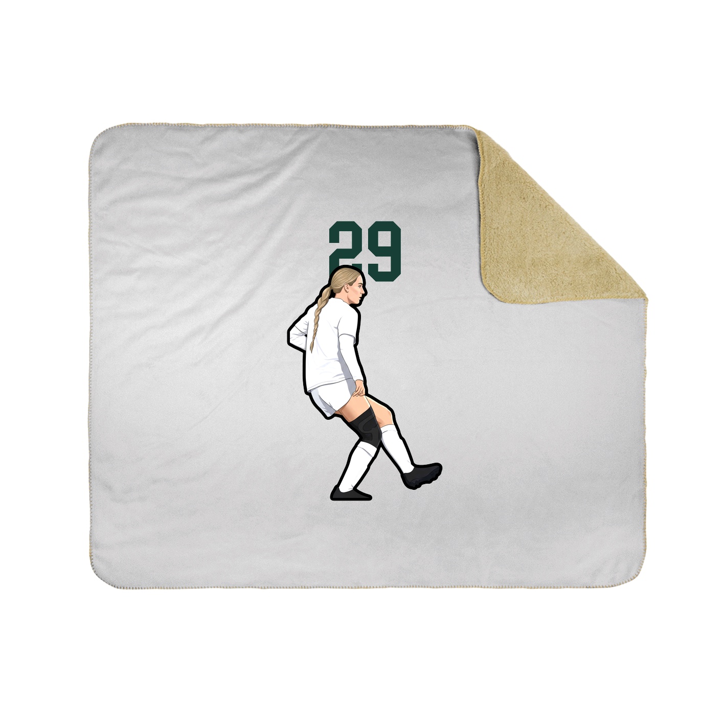Throw Blanket — Number Top in White