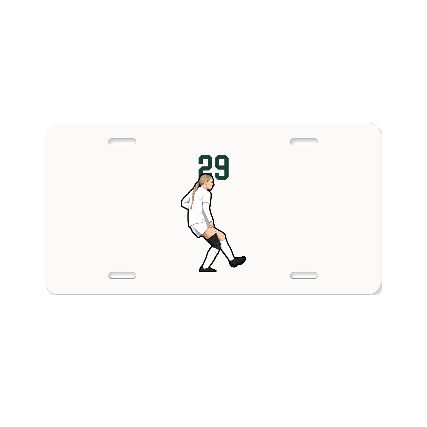 License Plate — Number Top in Classic