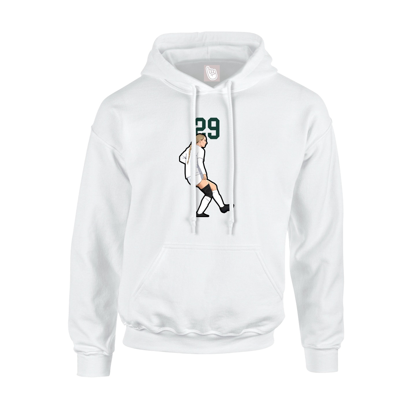 Hoodie — Number Top in White