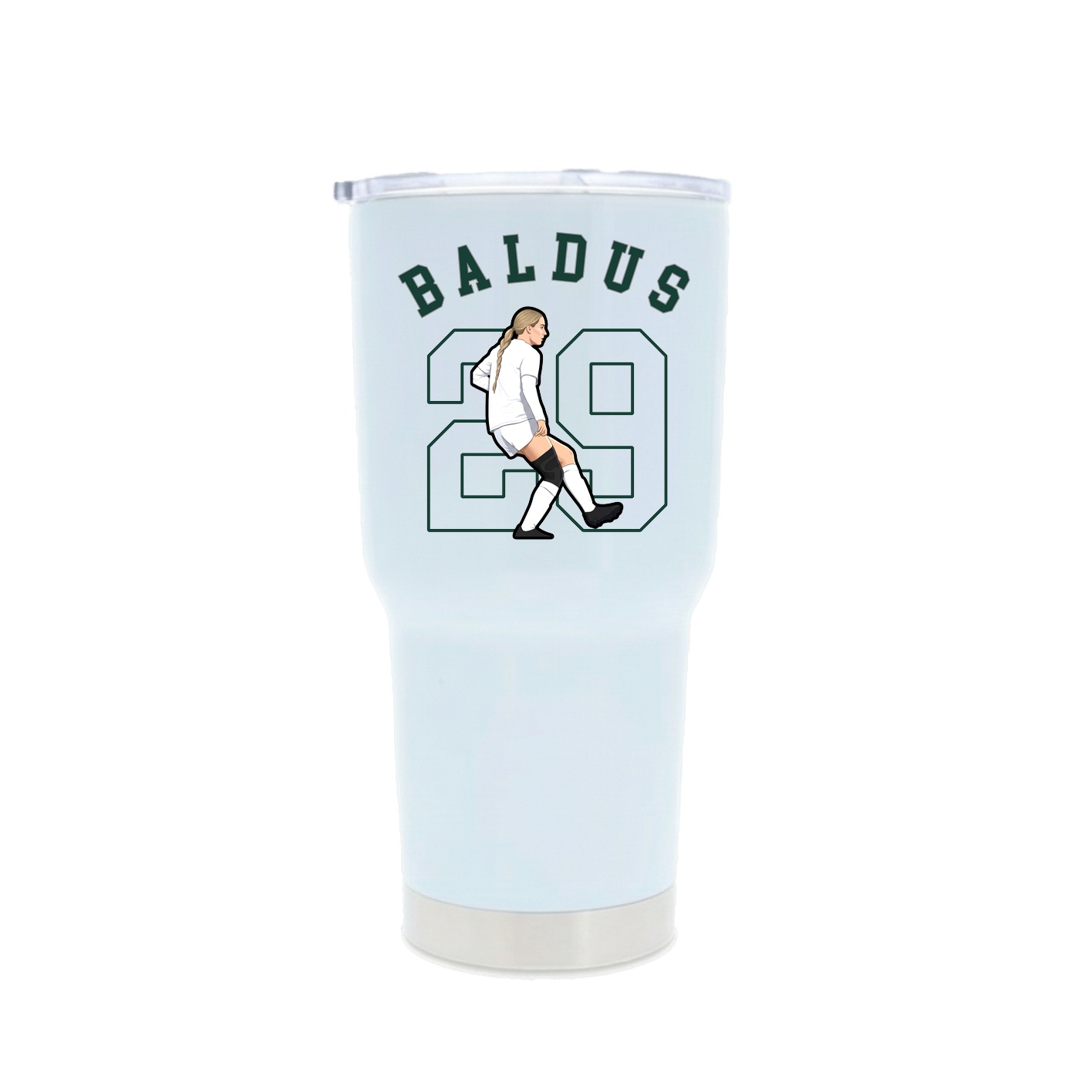30oz Stainless Steel Tumbler — Shirsey Arch in White