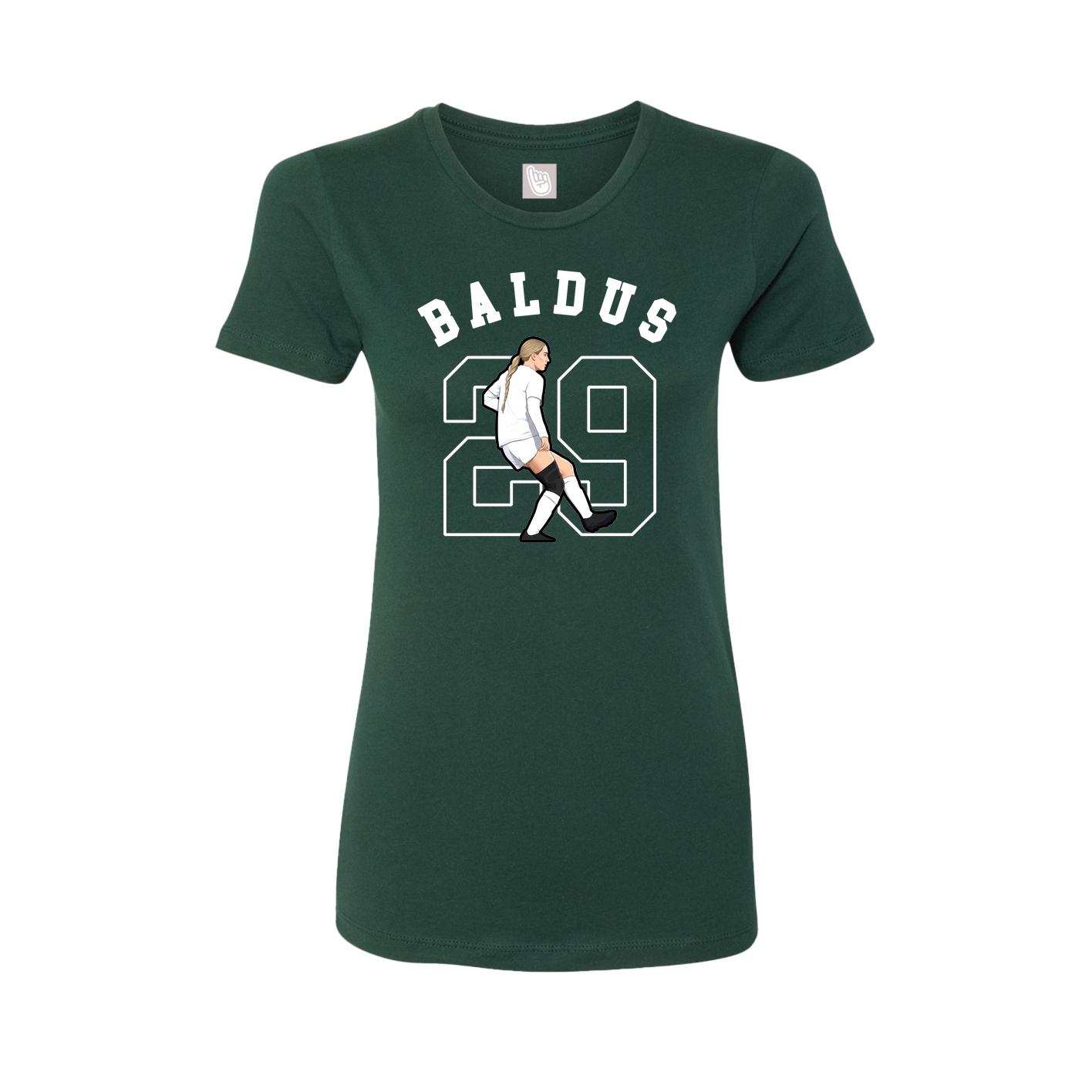 Fitted Women's Tee — Shirsey Arch in Green