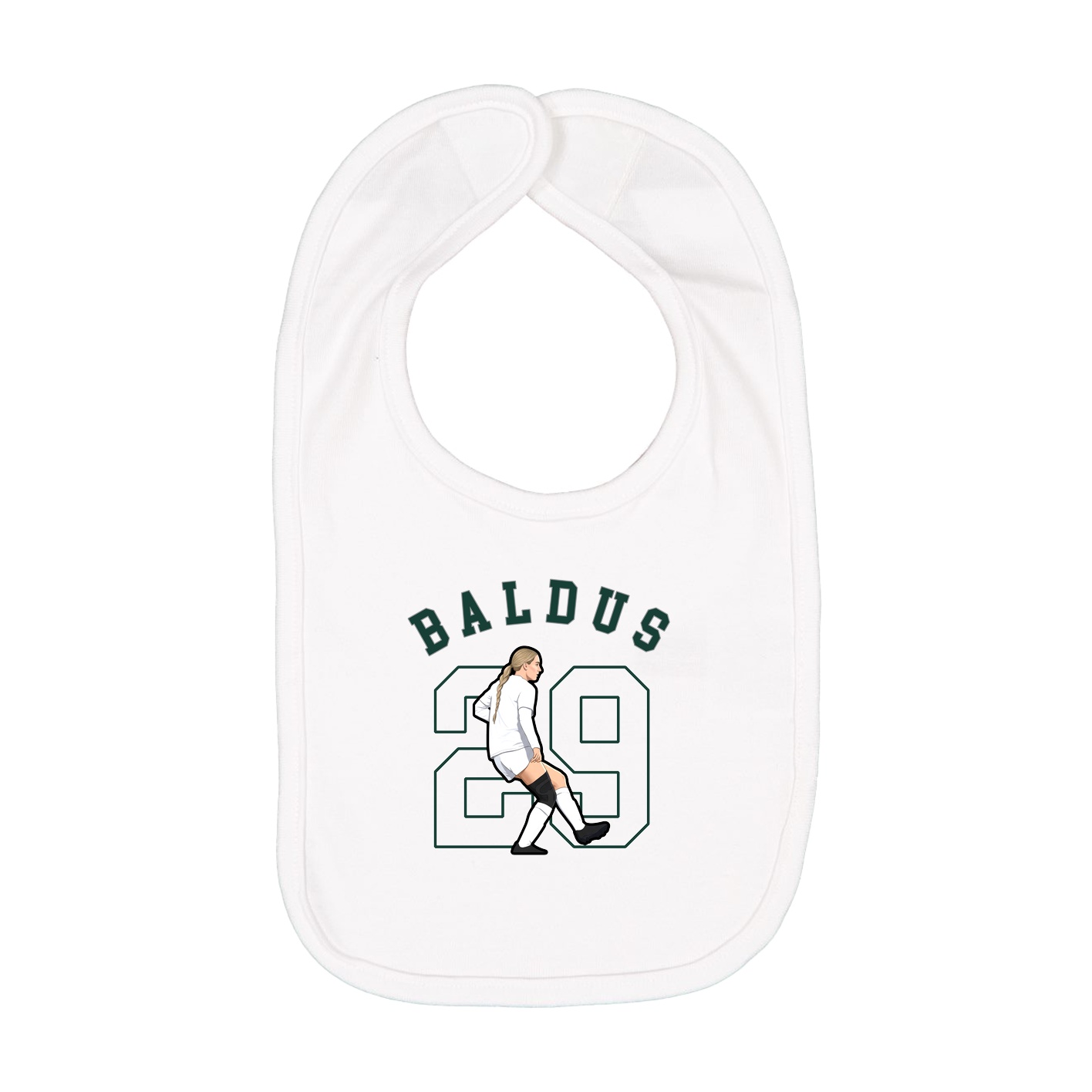 Infant Bib — Shirsey Arch in White