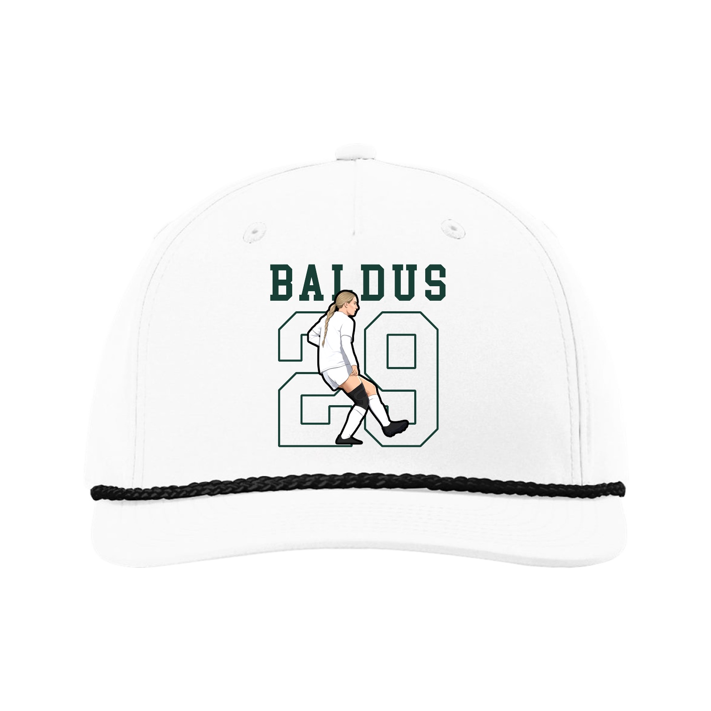 Five-Panel Classic Rope Cap — Shirsey in White