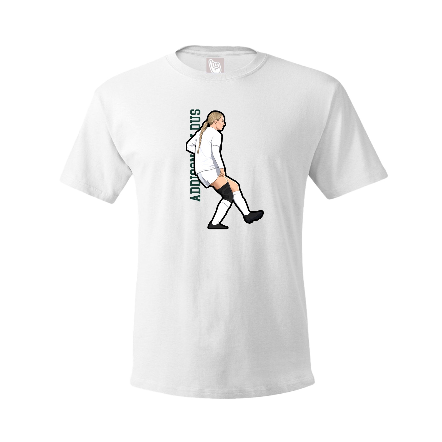 Tee — Name Vertical in White