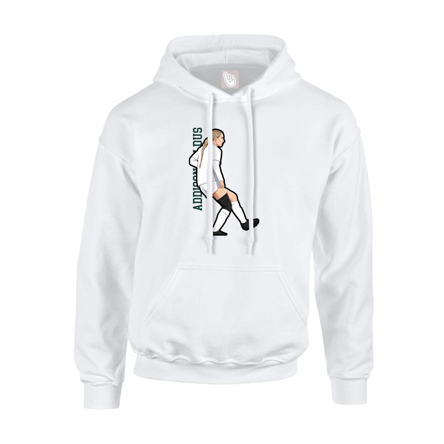 Youth Hoodie — Name Vertical in White