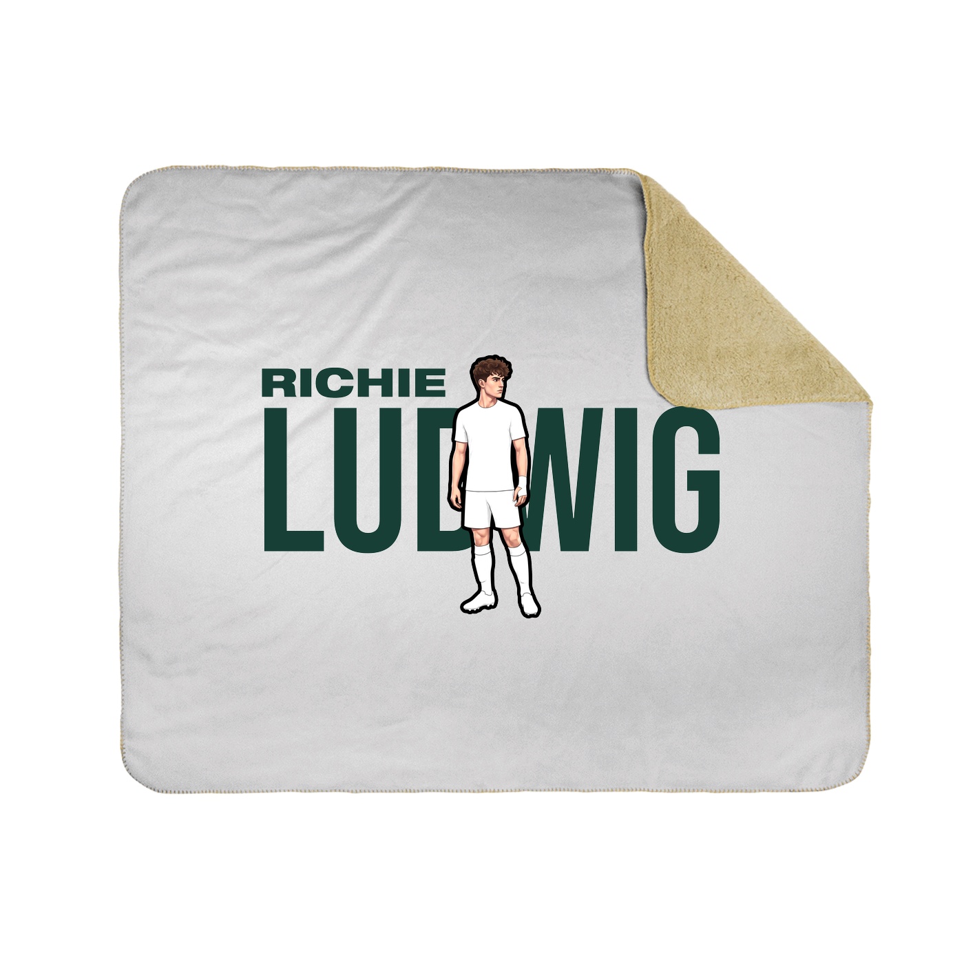 Throw Blanket — Player Name in White