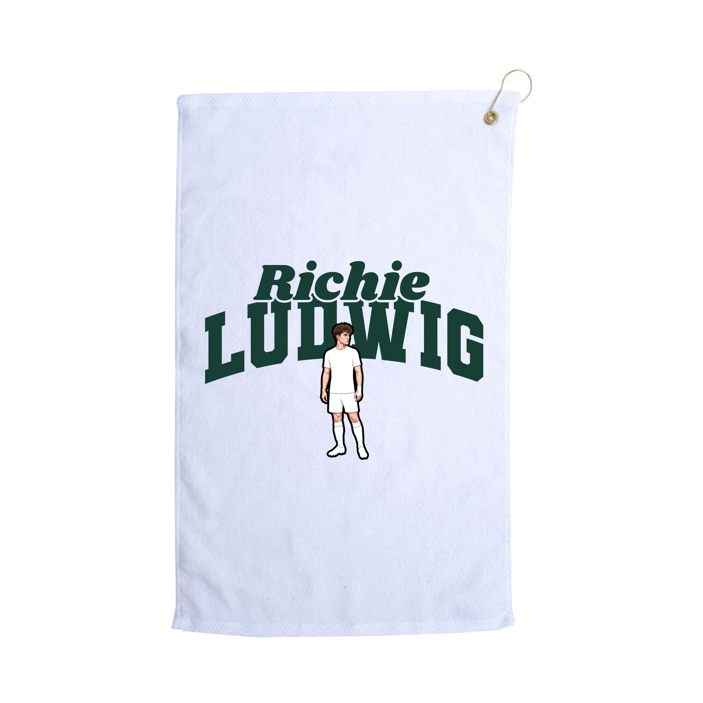 Golf Towel — Signature Arch in White