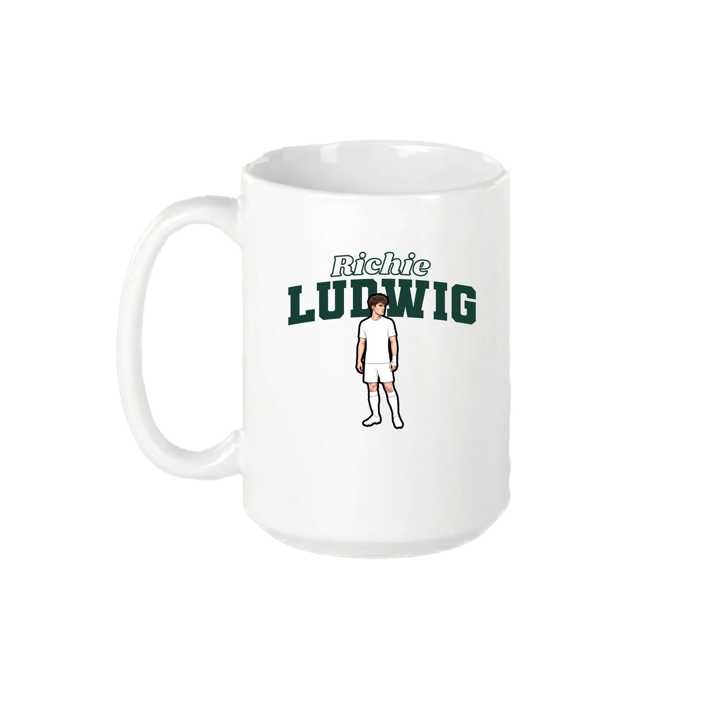 15oz Coffee Mug — Name Arch in White