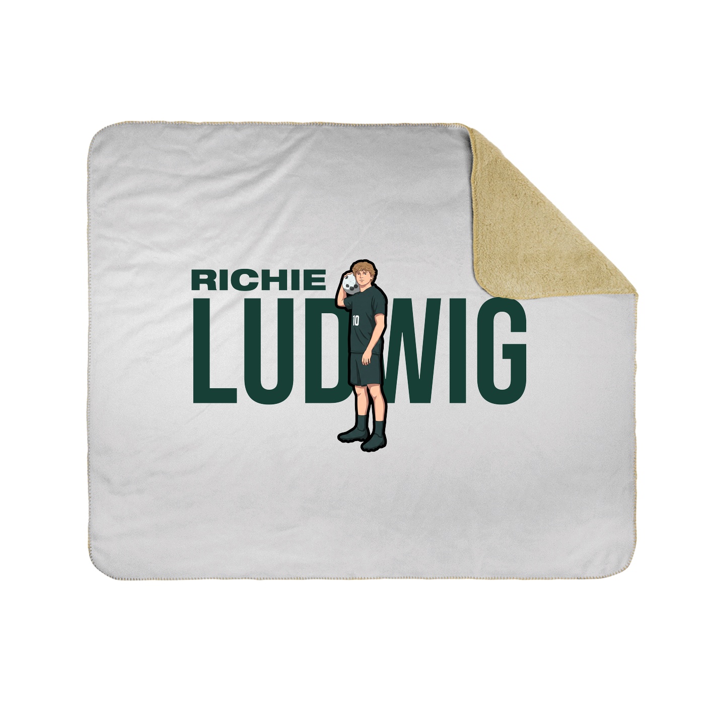 Throw Blanket — Player Name in White