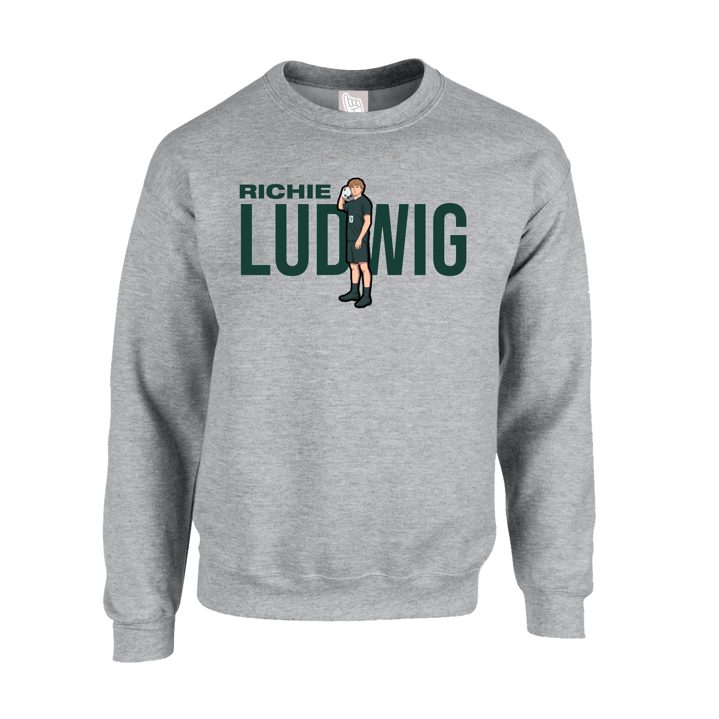 Fleece Crew — Player Name in Grey
