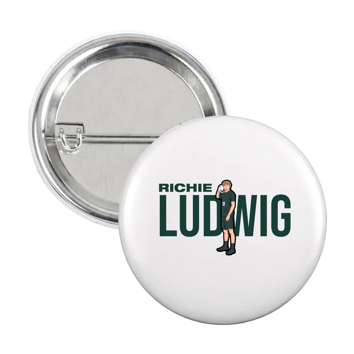 Game Day Button — Player Name in White