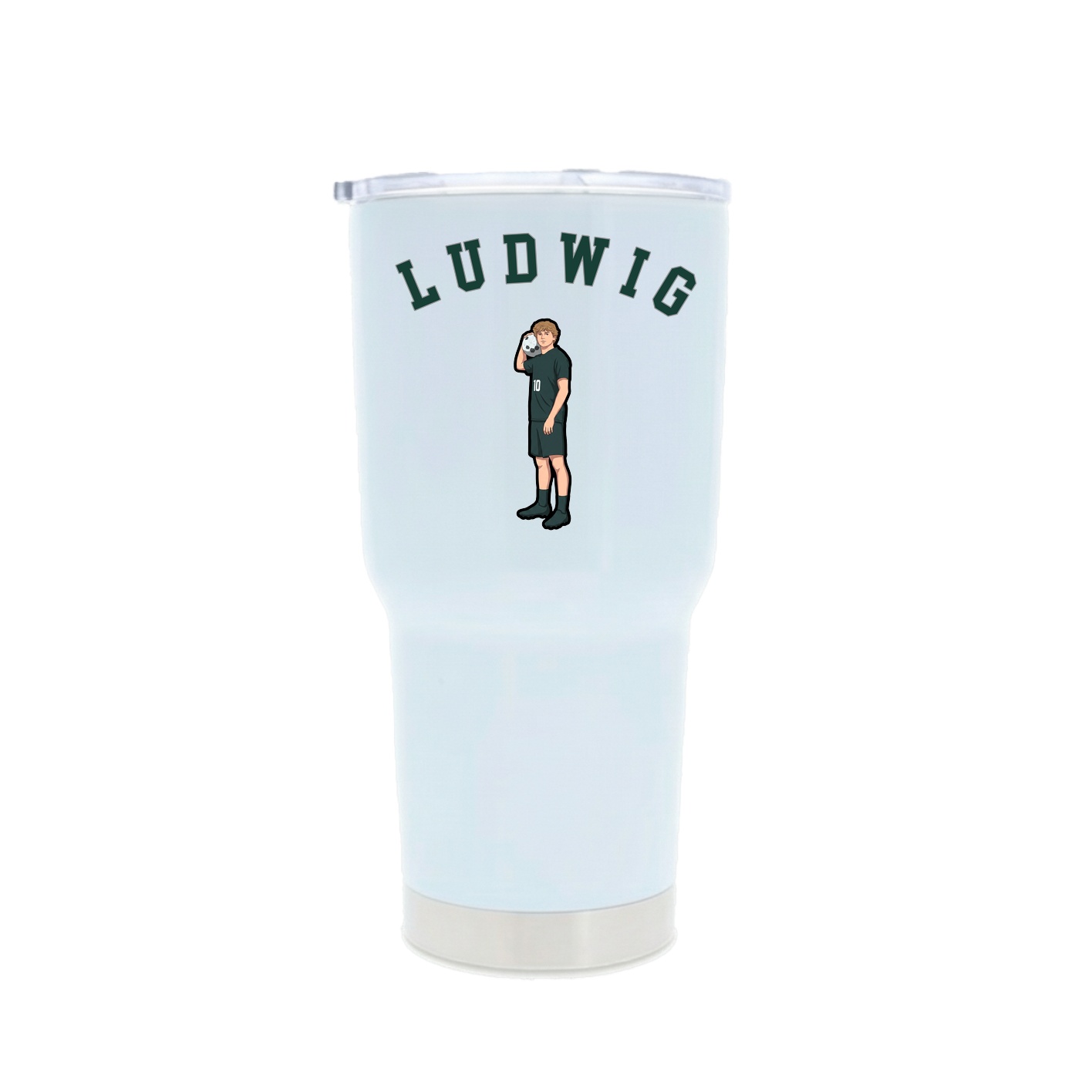 30oz Stainless Steel Tumbler — Shirsey Arch in White