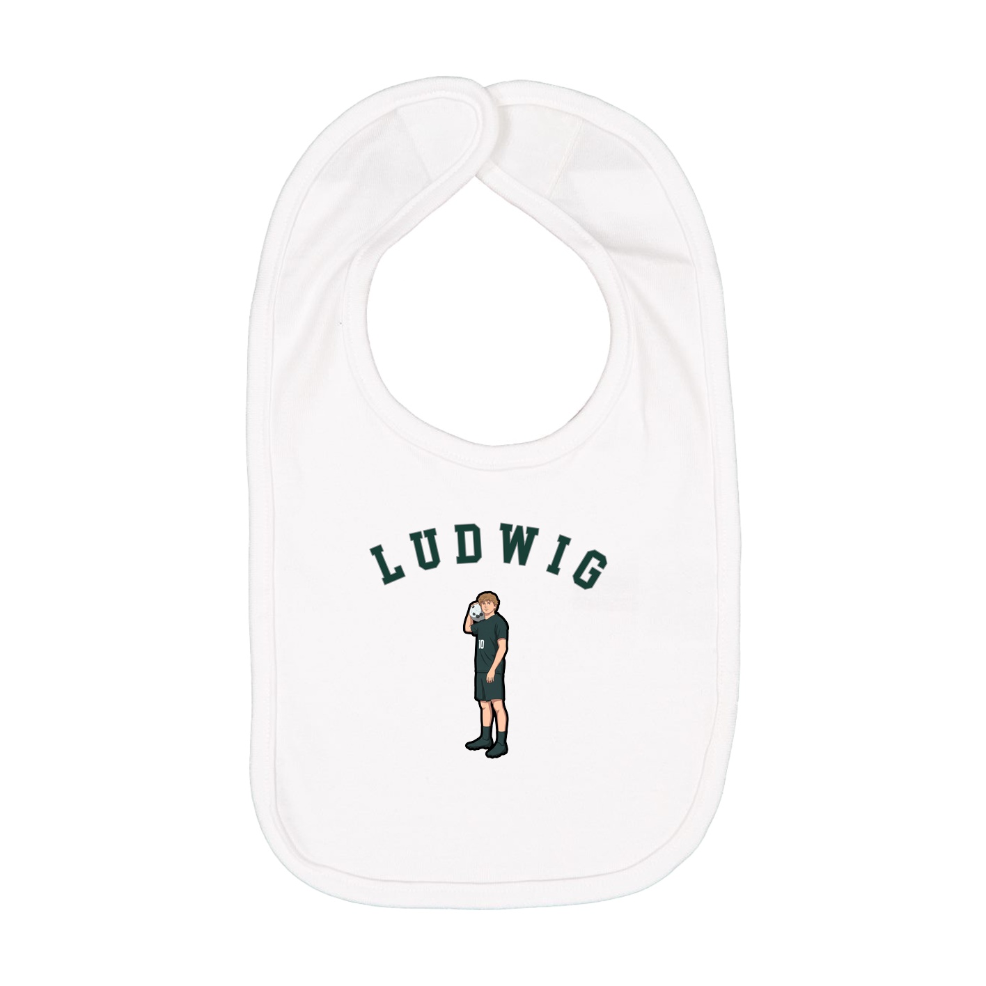 Infant Bib — Shirsey Arch in White