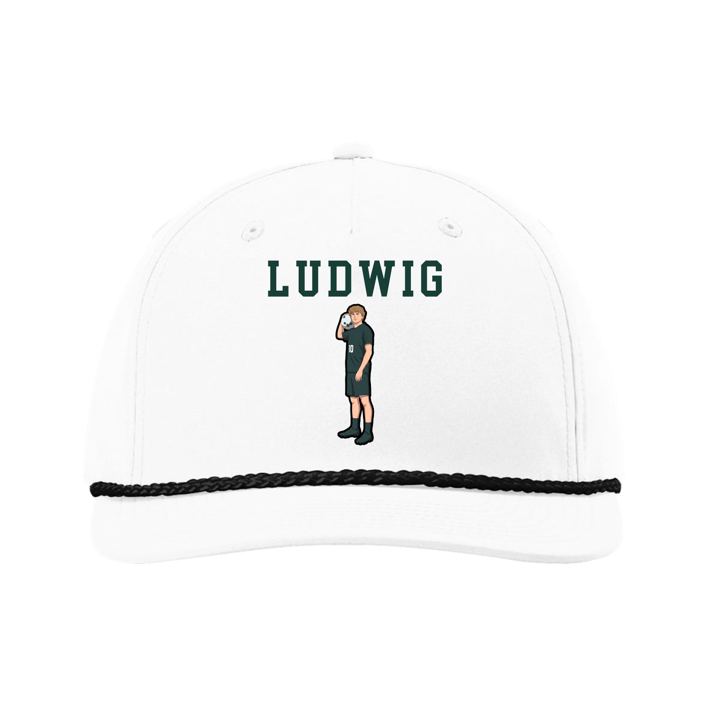 Five-Panel Classic Rope Cap — Shirsey in White