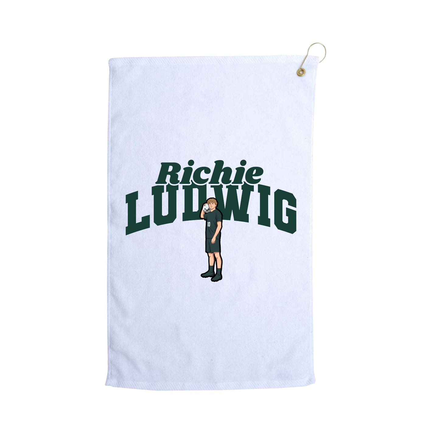 Golf Towel — Signature Arch in White