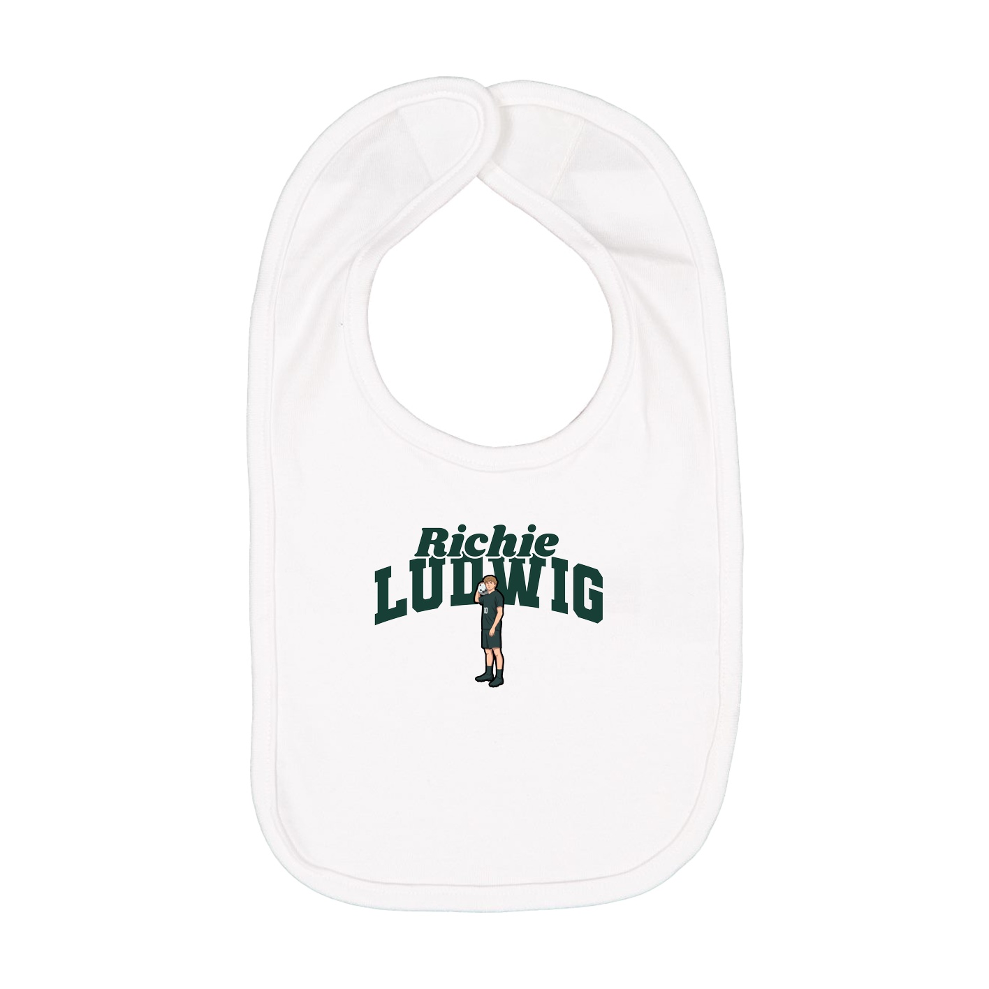 Infant Bib — Signature Arch in White