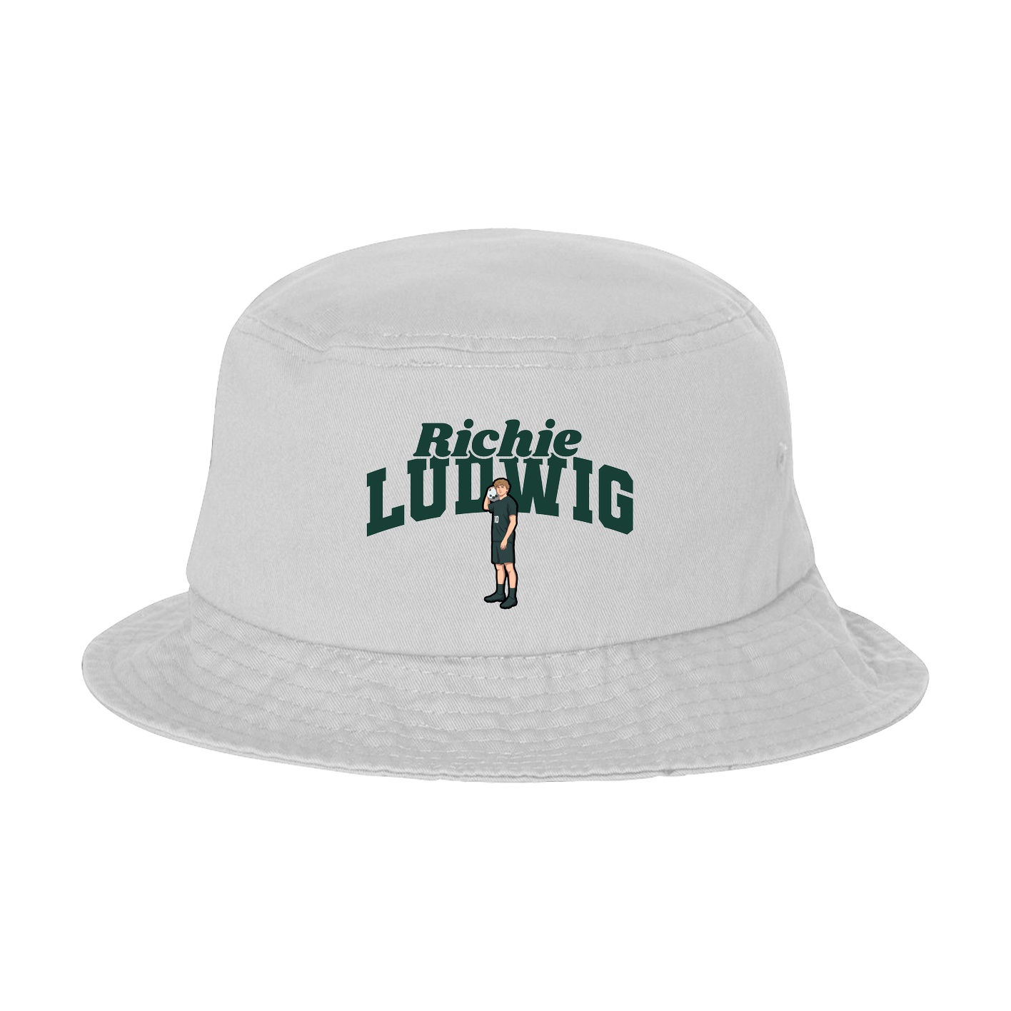 Bucket Cap — Signature Arch in White