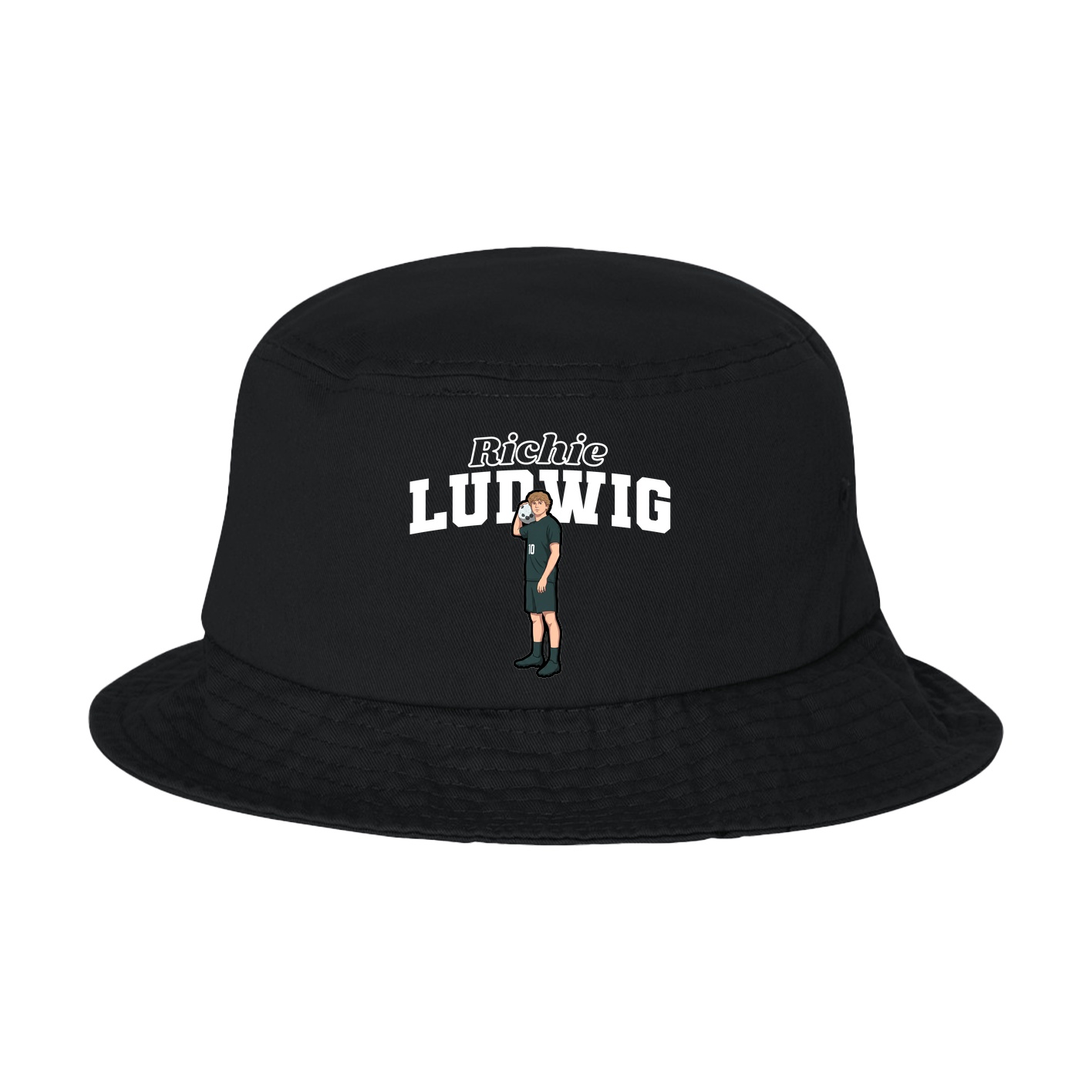 Bucket Cap — Name Arch in Black