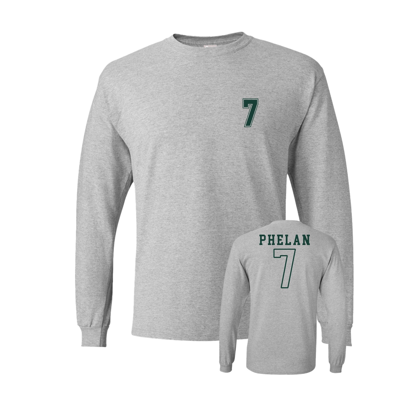 Long Sleeve Tee — Chest Back in Grey