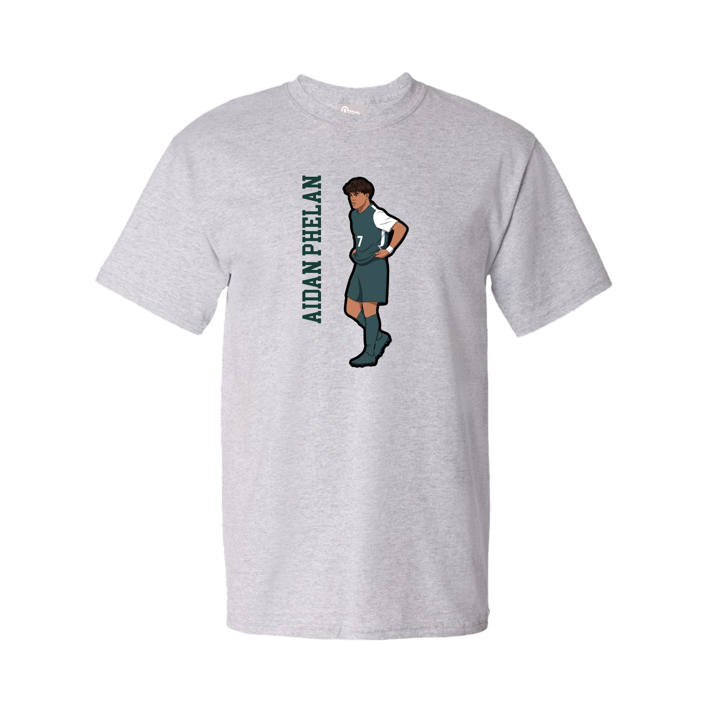 Tee — Name Vertical in Grey