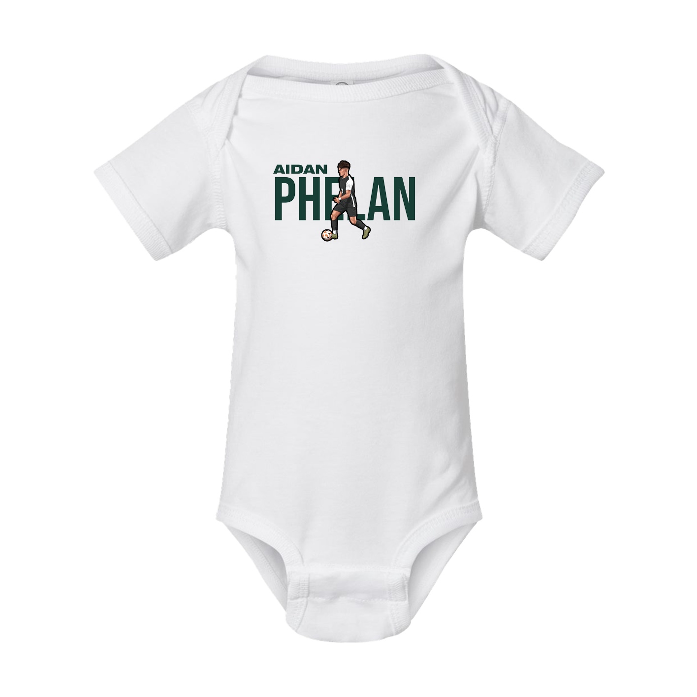 Baby Onesie — Player Name in White