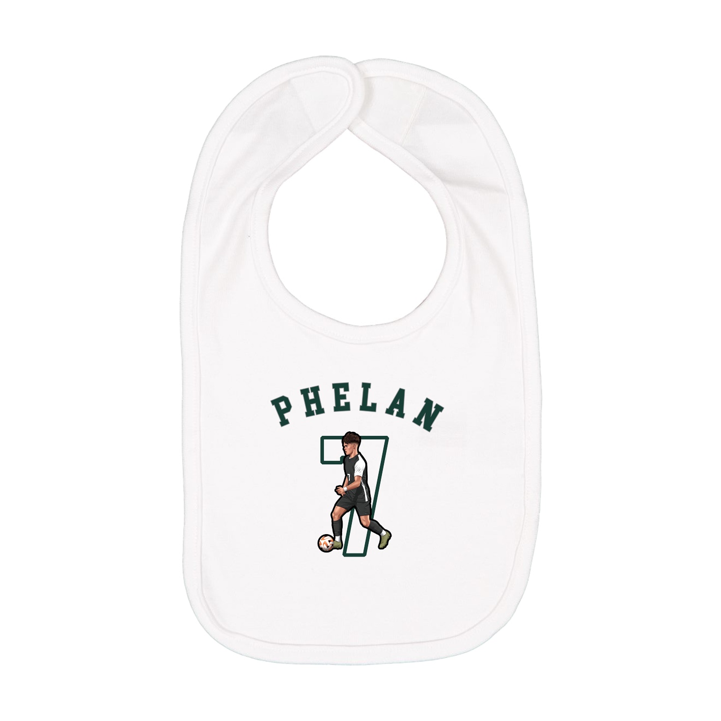 Infant Bib — Shirsey Arch in White