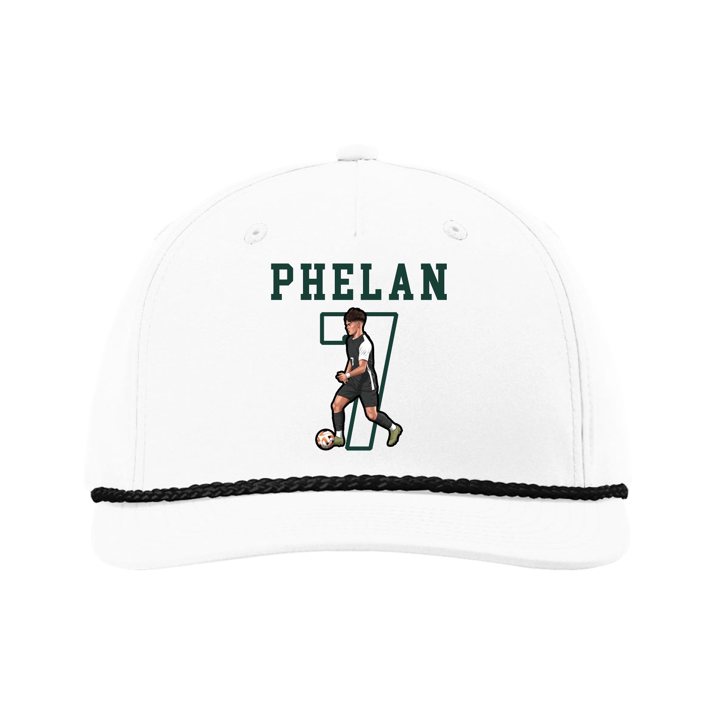 Five-Panel Classic Rope Cap — Shirsey in White