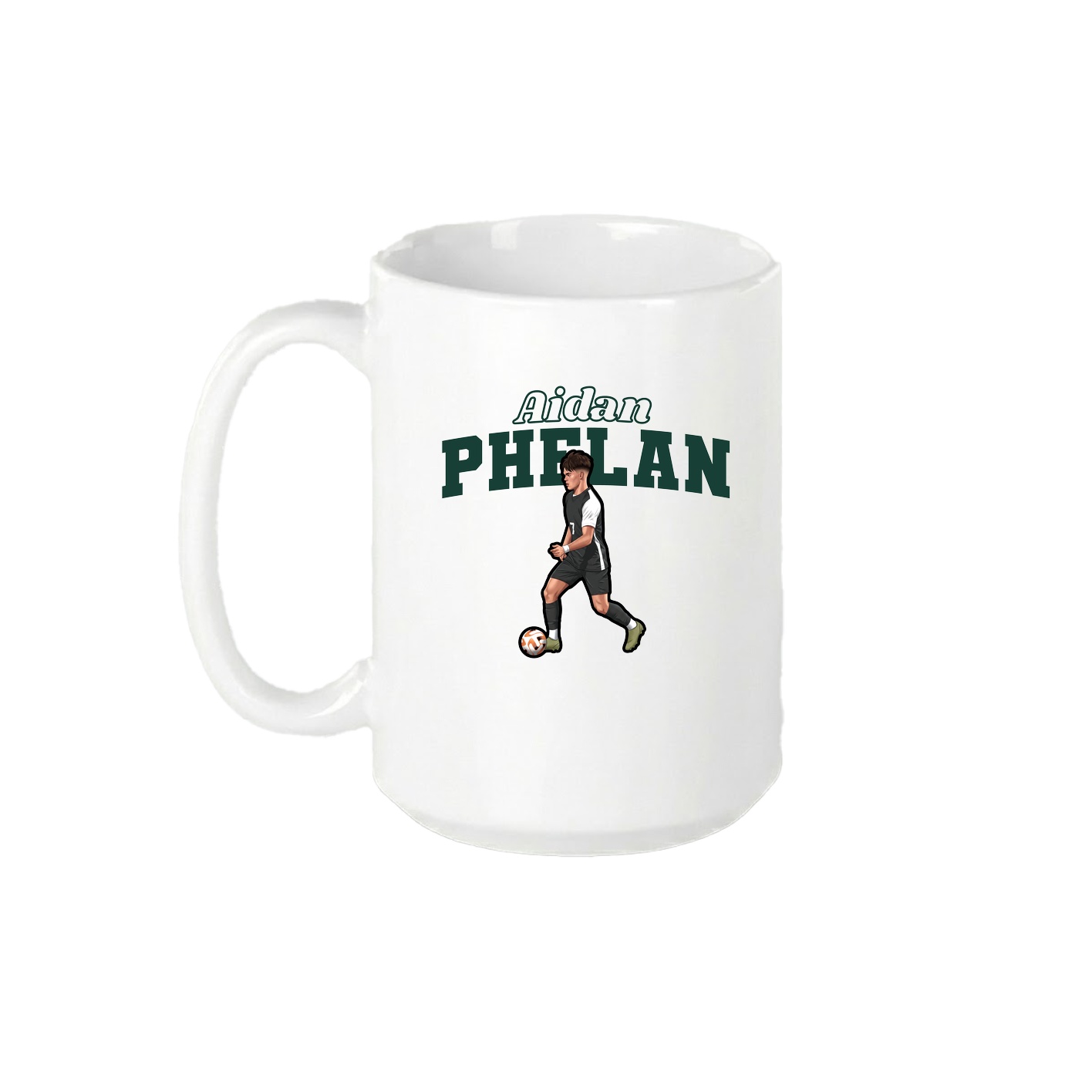15oz Coffee Mug — Name Arch in White