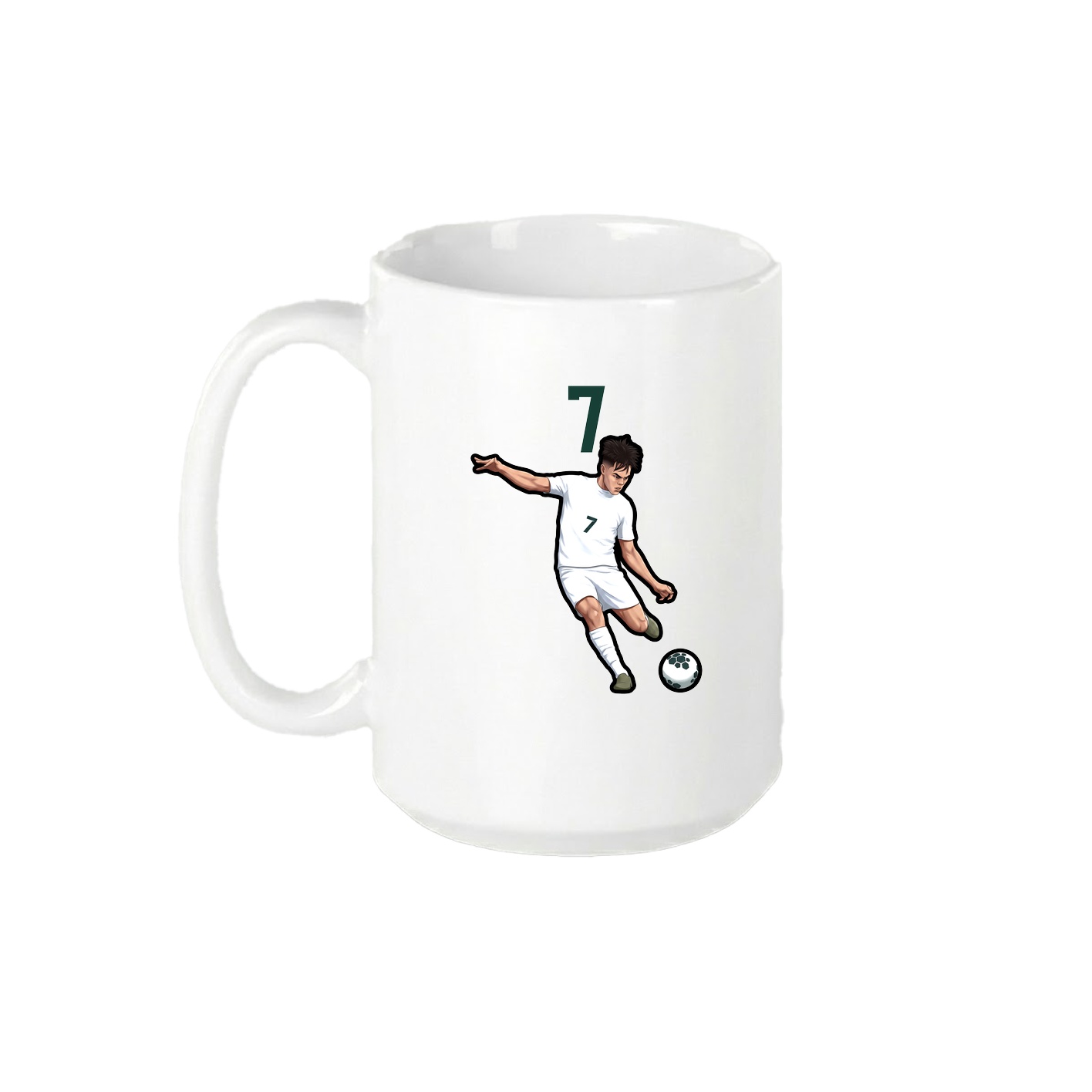 15oz Coffee Mug — Number Top in White