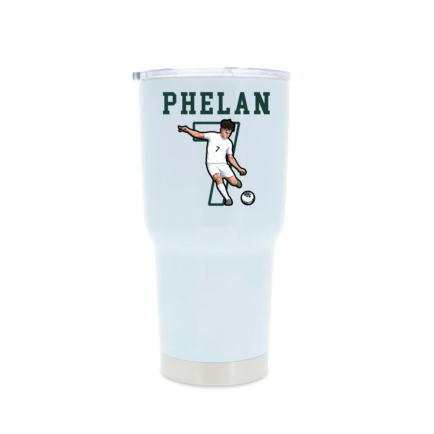 30oz Stainless Steel Tumbler — Shirsey in White