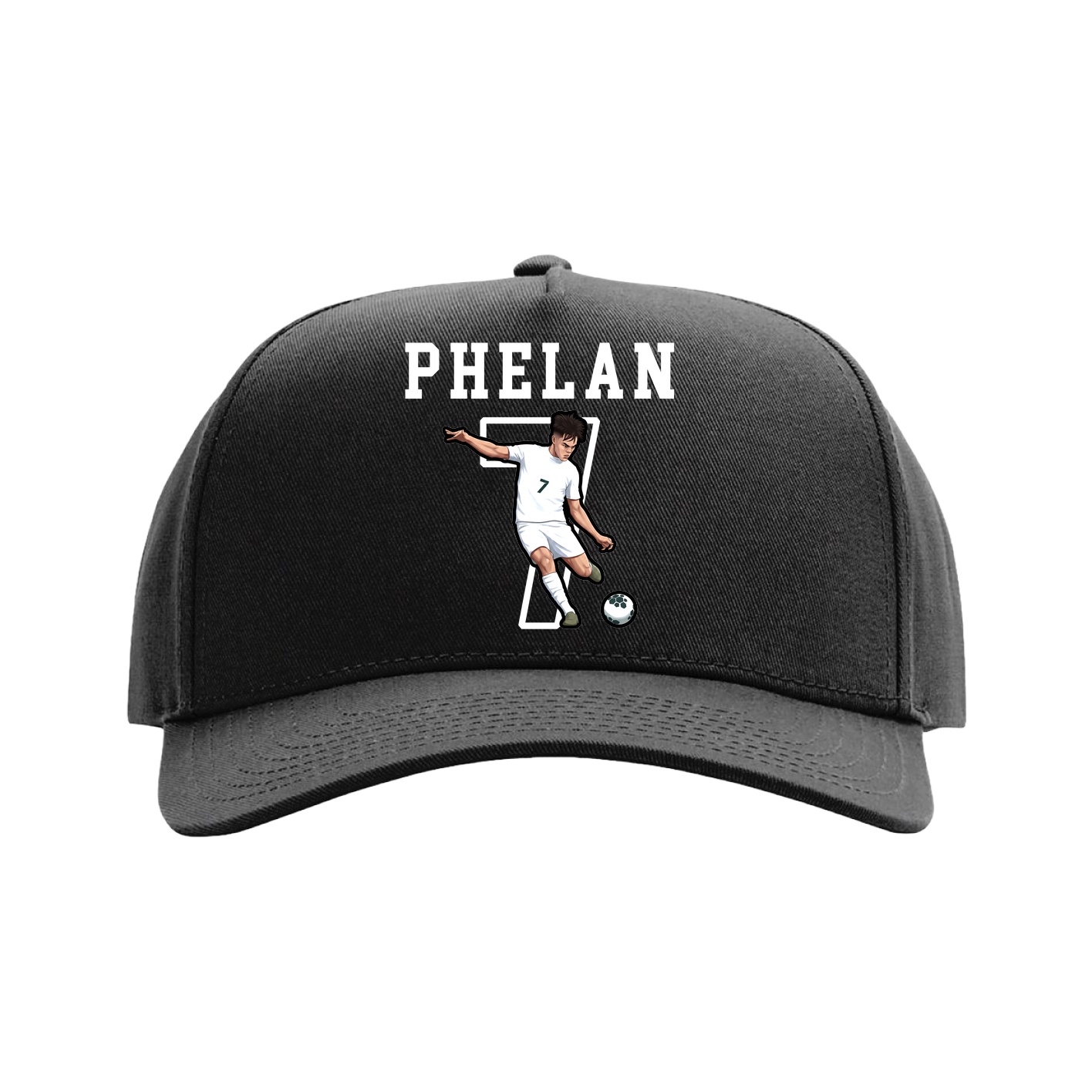 Full Fabric Five-Panel Champ Cap — Shirsey in Black